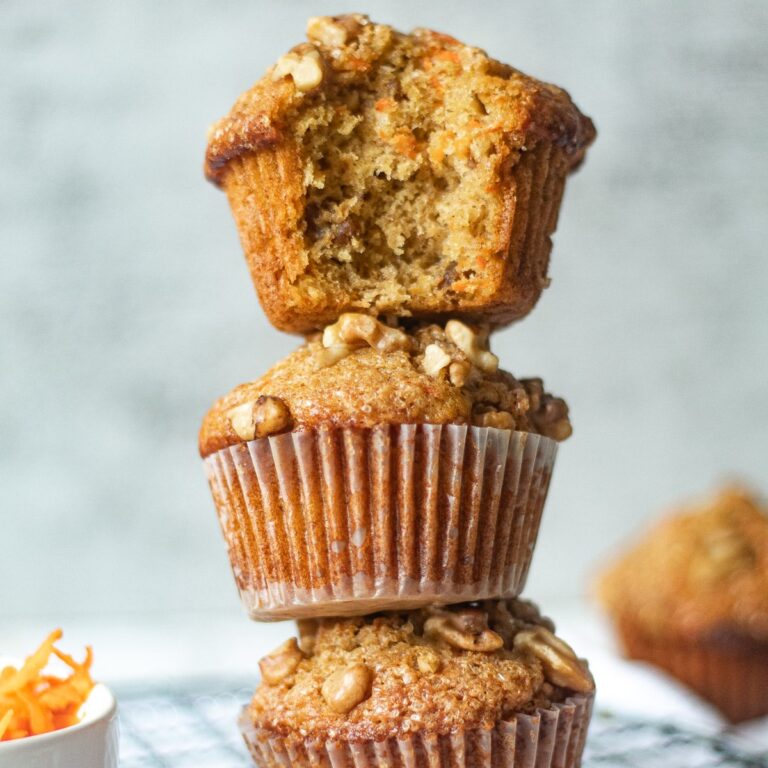 Muffins banane-carottes au yaourt