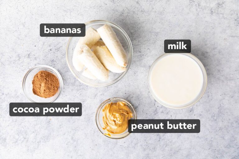 Smoothie banane, chocolat, beurre de cacahuète – 4 ingrédients