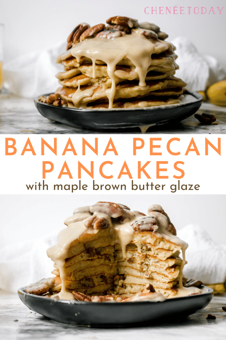 Crêpes à la banane et à la cannelle et glaçage au beurre brun à l’érable