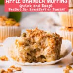 Muffins granola aux pommes sans gluten » Recette dans un bol !