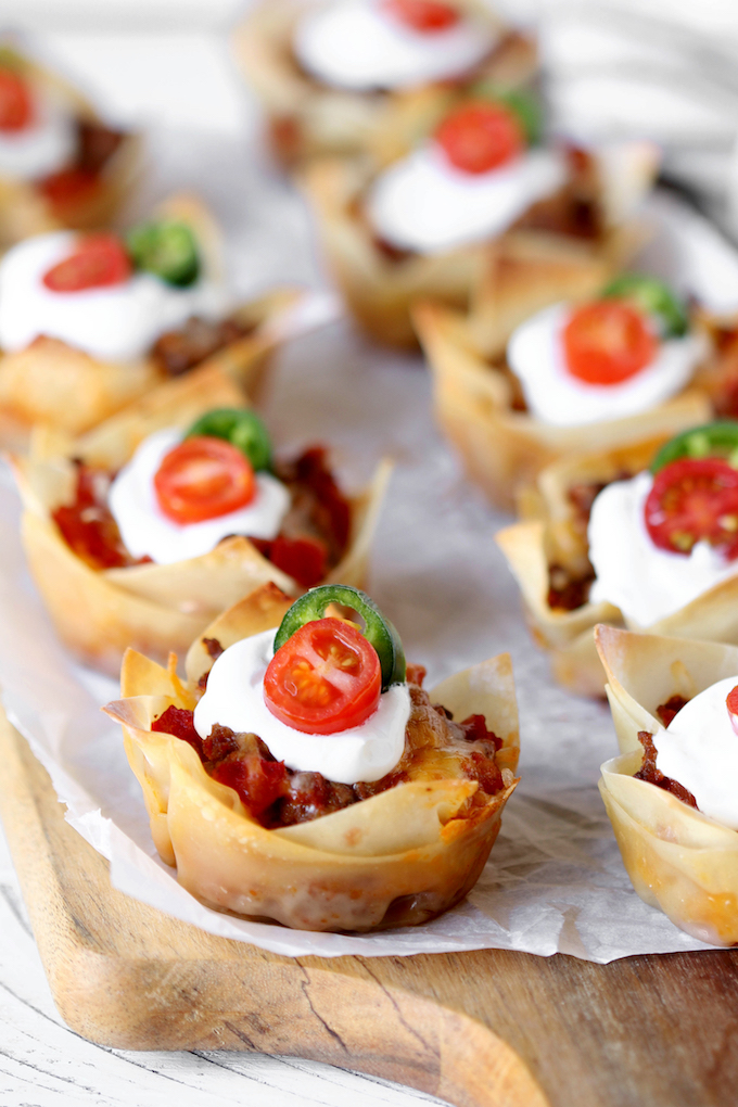 Coupes de tacos wonton croustillants de 30 minutes (recette facile)