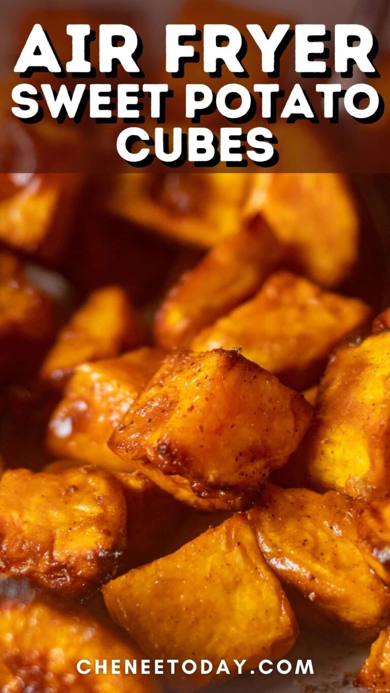 Morceaux de patate douce Air Fryer – Cubes à la cannelle