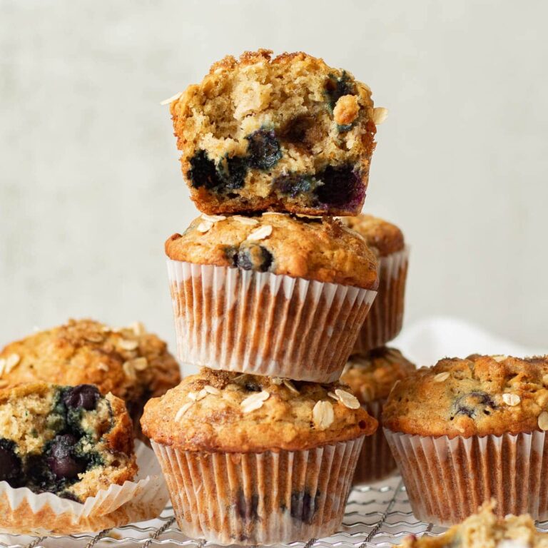 Muffins à l’avoine, aux bananes et aux bleuets – Chenée Today