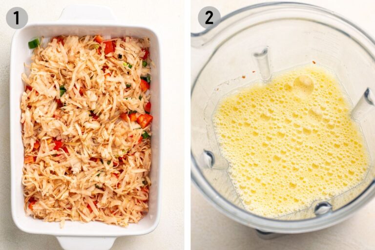 Casserole de petit-déjeuner végétarienne aux pommes de terre rissolées