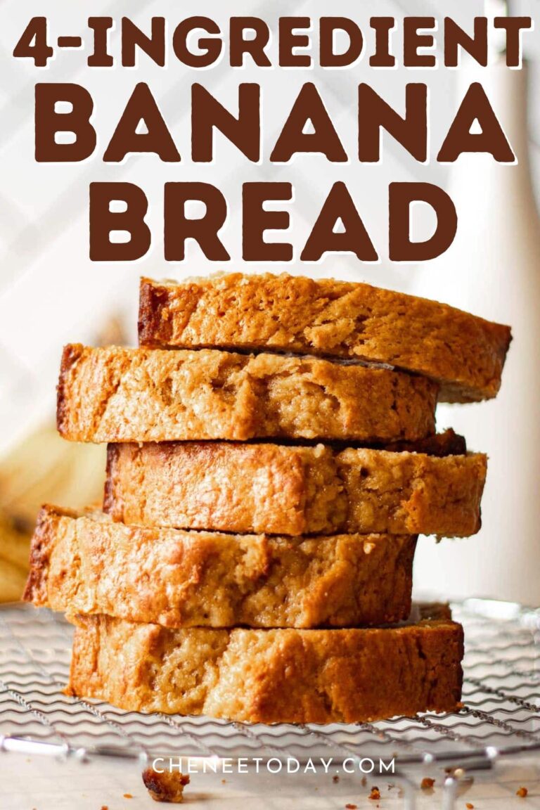 Recette de pain aux bananes à 4 ingrédients – Facile et délicieuse