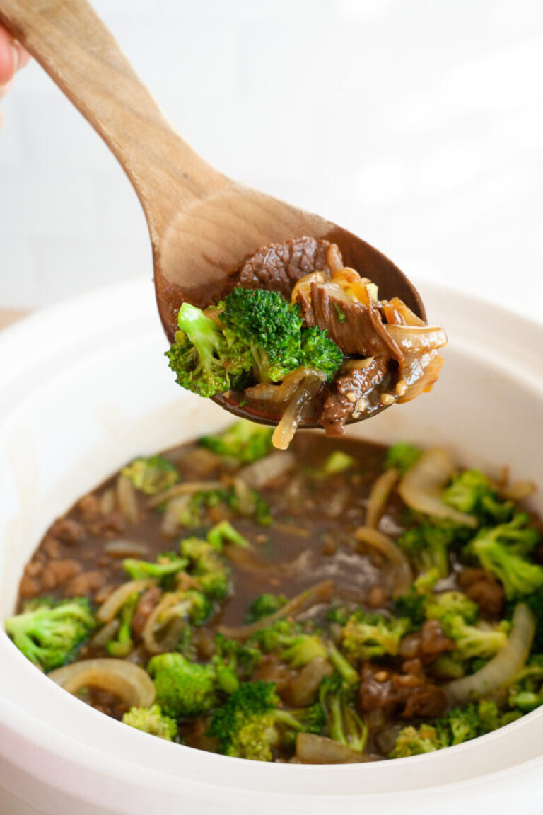 Bœuf et brocoli à la mijoteuse avec riz