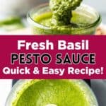 La meilleure sauce pesto au basilic frais : recette de 5 minutes !