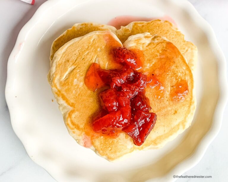 Crêpes en forme de coeur pour deux