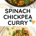 Curry d’épinards et de pois chiches – Vegan à bord