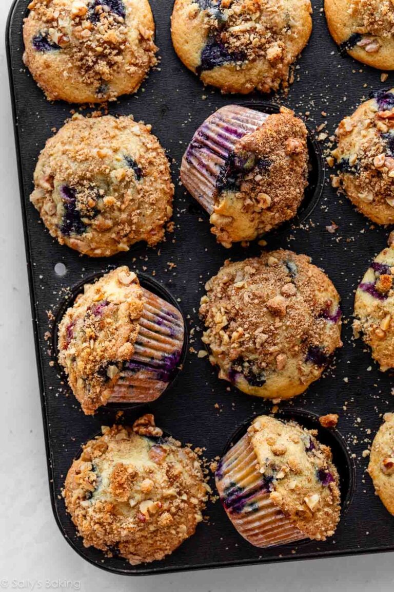 Recette préférée des muffins aux bleuets – Sally’s Baking Addiction
