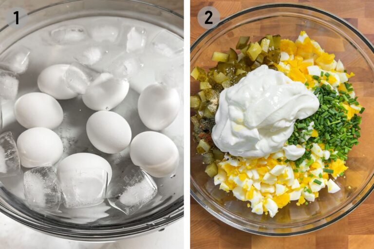 Salade d’oeufs de cornichons d’aneth saine