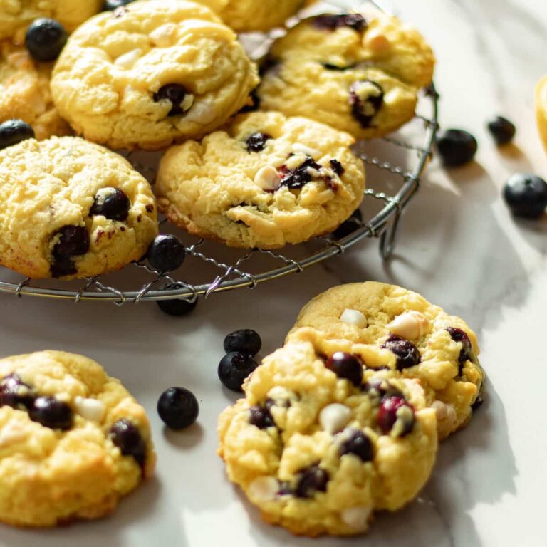 Meilleurs biscuits au gâteau aux myrtilles au citron – recette facile