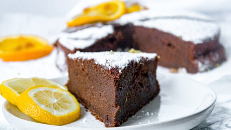 Gâteau d’huile d’olive au chocolat facile avec gingembre cristallisé