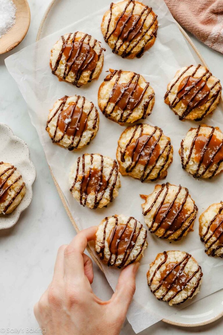 Caramel Coconut Macaroon Thumbprints – Sally’s Baking Addiction