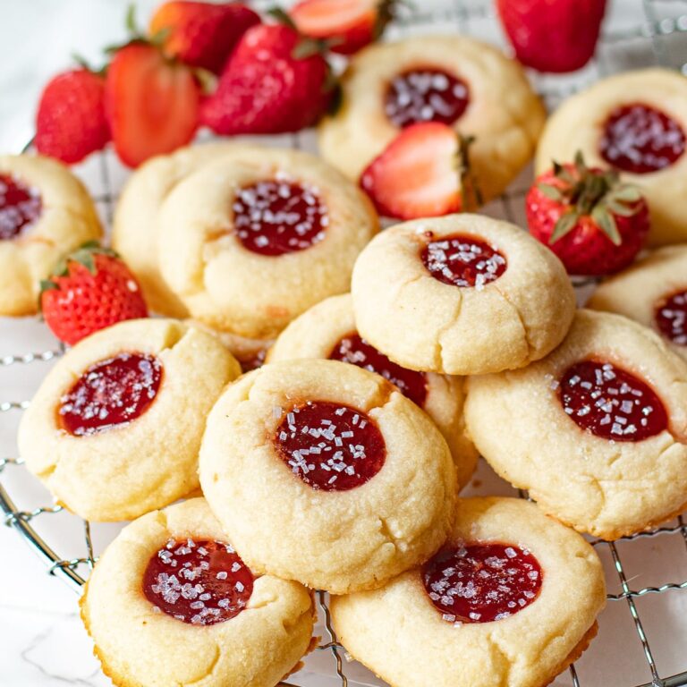 Biscuits sablés aux fraises – biscuits au beurre de fraise